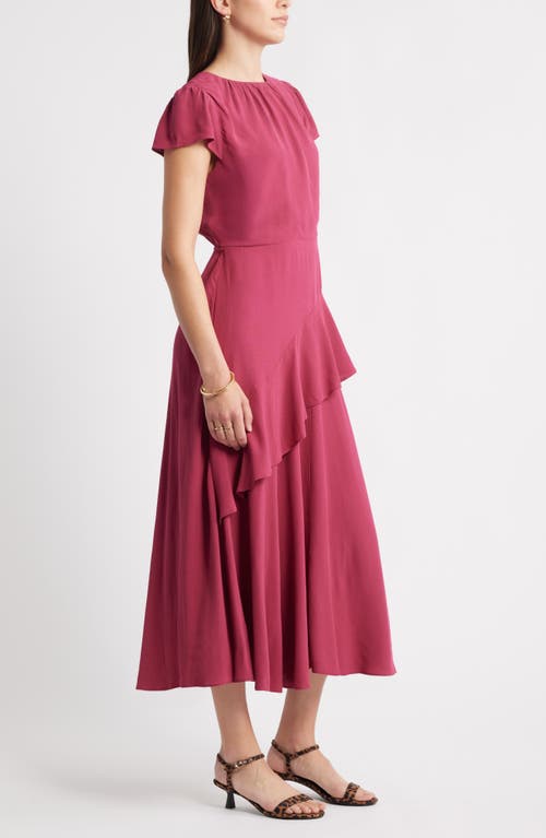 Caslonr Caslon(r) Flutter Sleeve Ruffle Maxi Dress In Pink