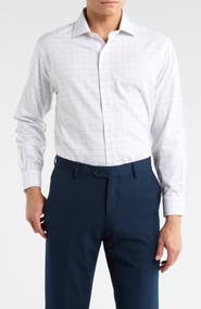 Brooks Brothers Grid Print Non-Iron Regular Fit Dress Shirt