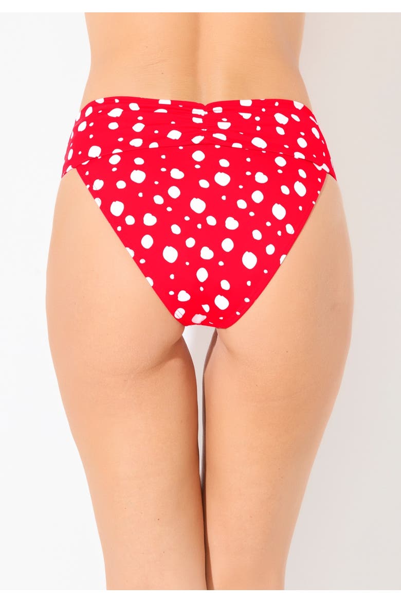 V-Cut Swim Brief, Alternate, color, Ruby White Dots