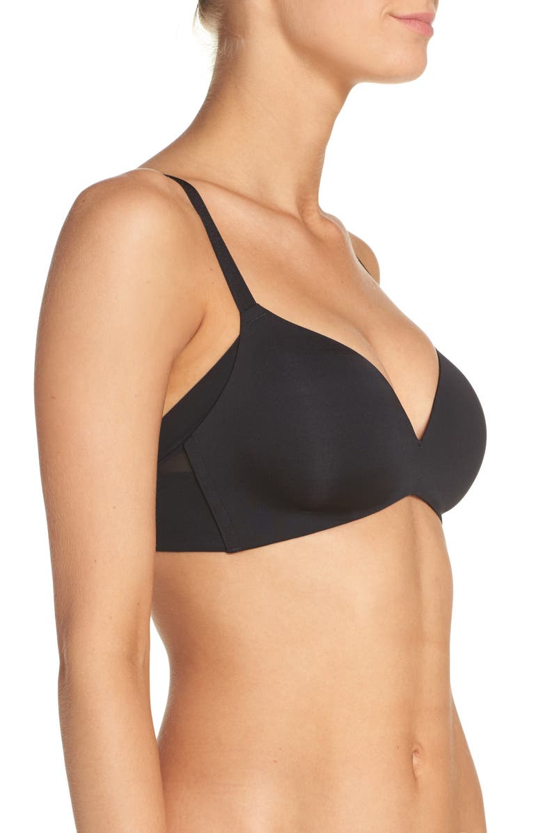 Wacoal Ultimate Side Wireless Bra, Alternate, color, Black