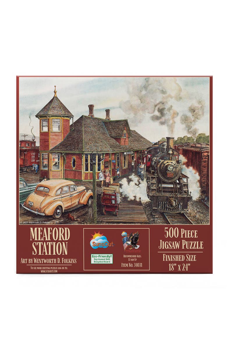 Sunsout Medford Station 500 piece Jigsaw Puzzle for Adults, Alternate, color, Multicolor