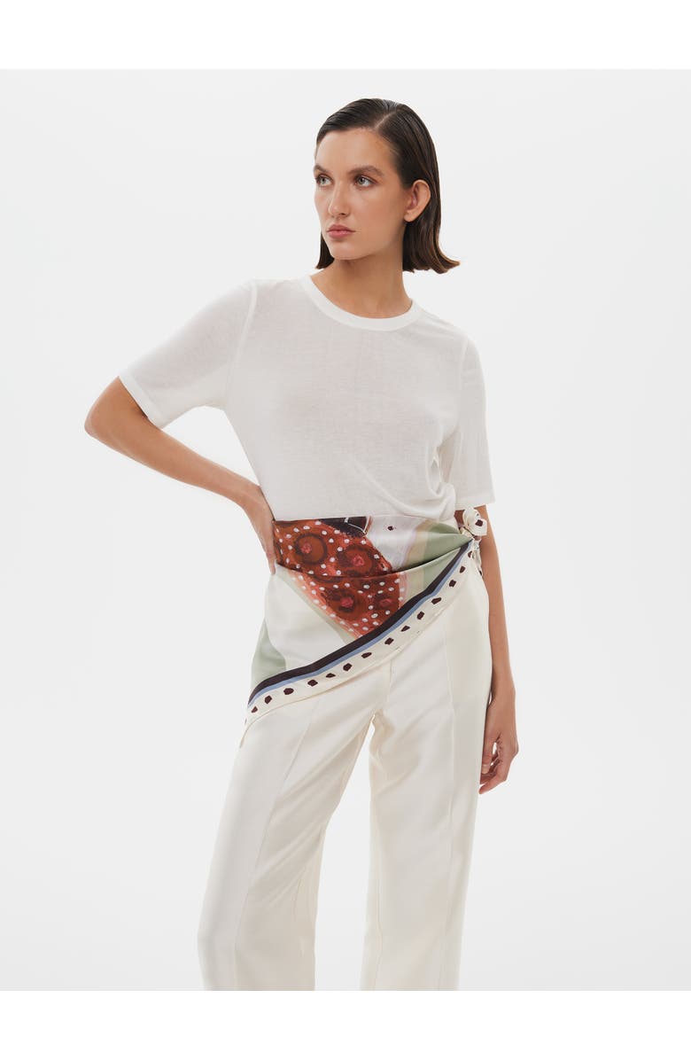 Alas Hand Rolled Floral Silk Shawl, Alternate, color, Print 'The Botanists Gift'