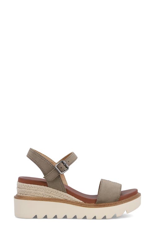 Shop Mia Ophida Ankle Strap Platform Wedge Sandal In Taupe
