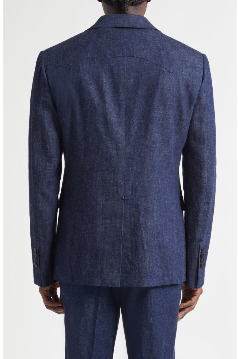 Western Denim Tuxedo Jacket, Alternate, color, INDIGO