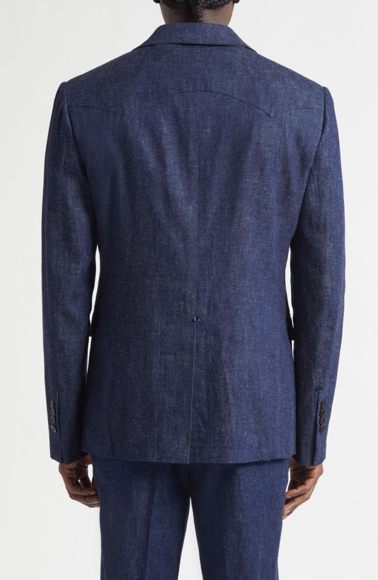 Double RL Western Denim Tuxedo Jacket, Alternate, color, Indigo