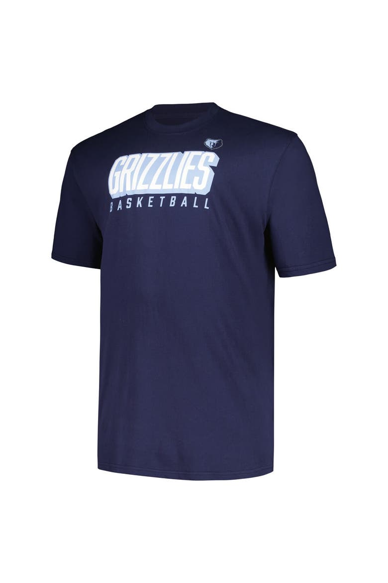 Men's Fanatics Branded Navy/Light Blue Memphis Grizzlies Big & Tall Short Sleeve & Long Sleeve T-Shirt Set, Alternate, color, Navy