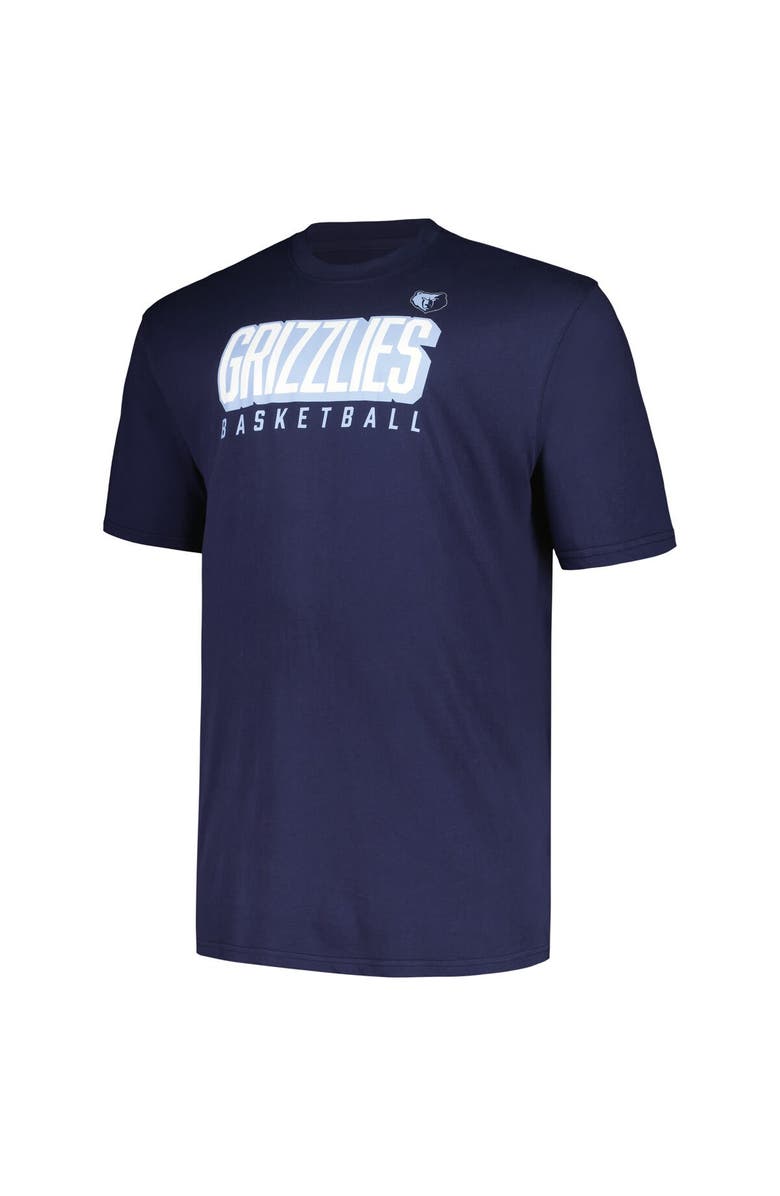 FANATICS Men's Fanatics Branded Navy/Light Blue Memphis Grizzlies Big & Tall Short Sleeve & Long Sleeve T-Shirt Set, Alternate, color, 