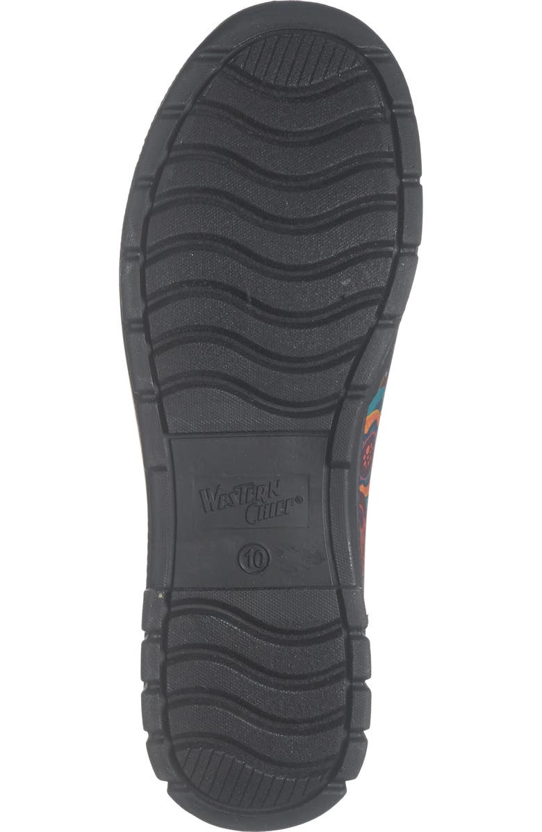 Western Chief Boho Bloom Faux Fur Lined Short Rain Boot, Alternate, color,