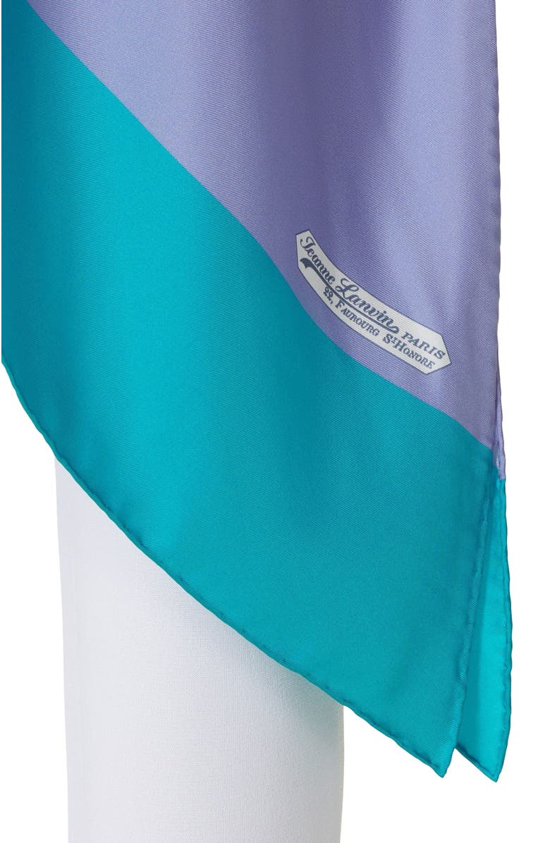 Lanvin Graphic Print Silk Top, Alternate, color, Light Blue/Green