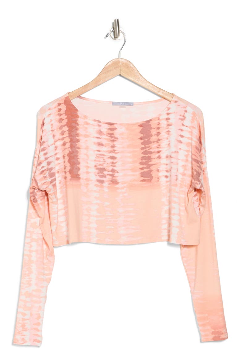 Kayli Knit Crop Top, Alternate, color, SUNSET TIE DYE