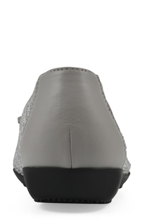 Cliffs By White Mountain Carlicia Rhinestone Mesh Ballet Flat In Silver Fabric