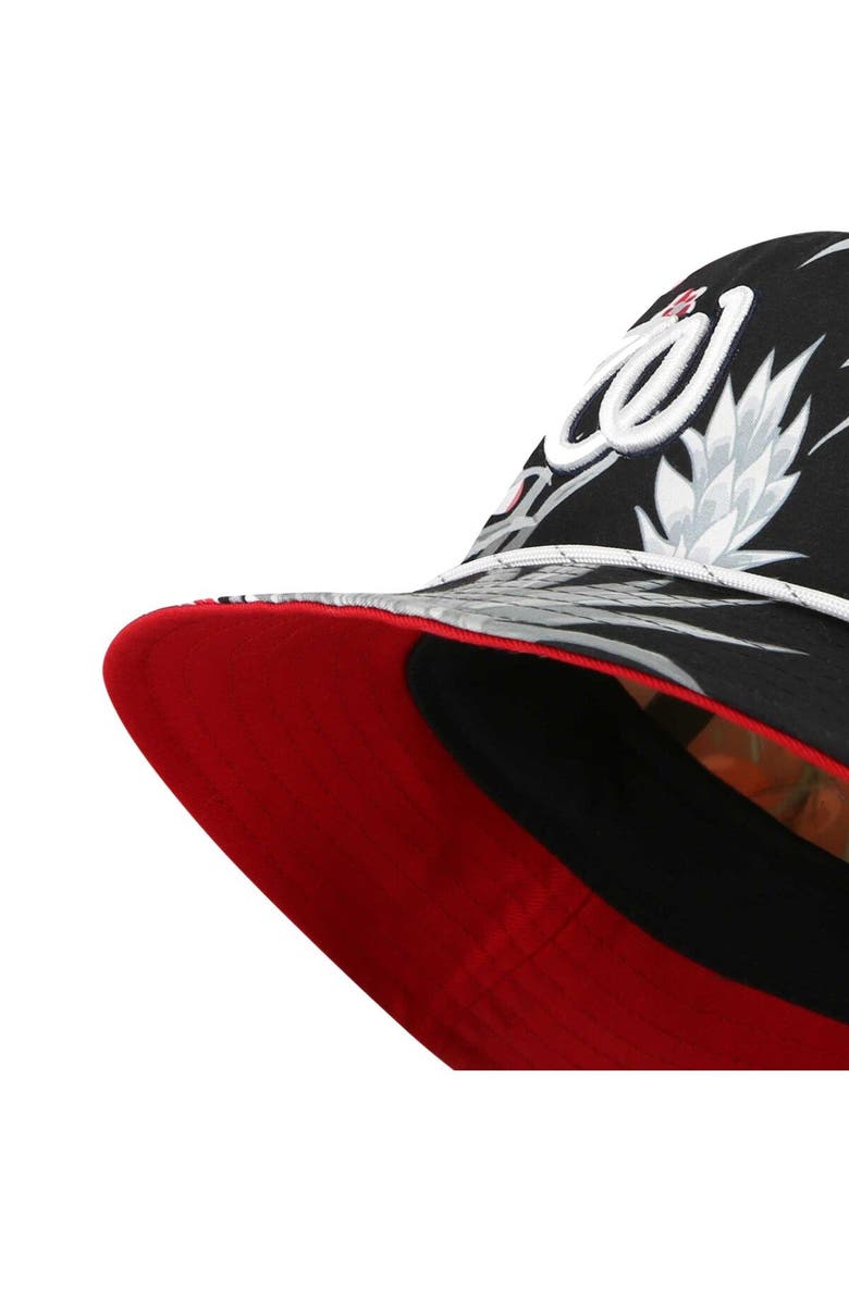 '47 Men's '47 Black Washington Nationals Dark Tropic Bucket Hat, Main, color, 