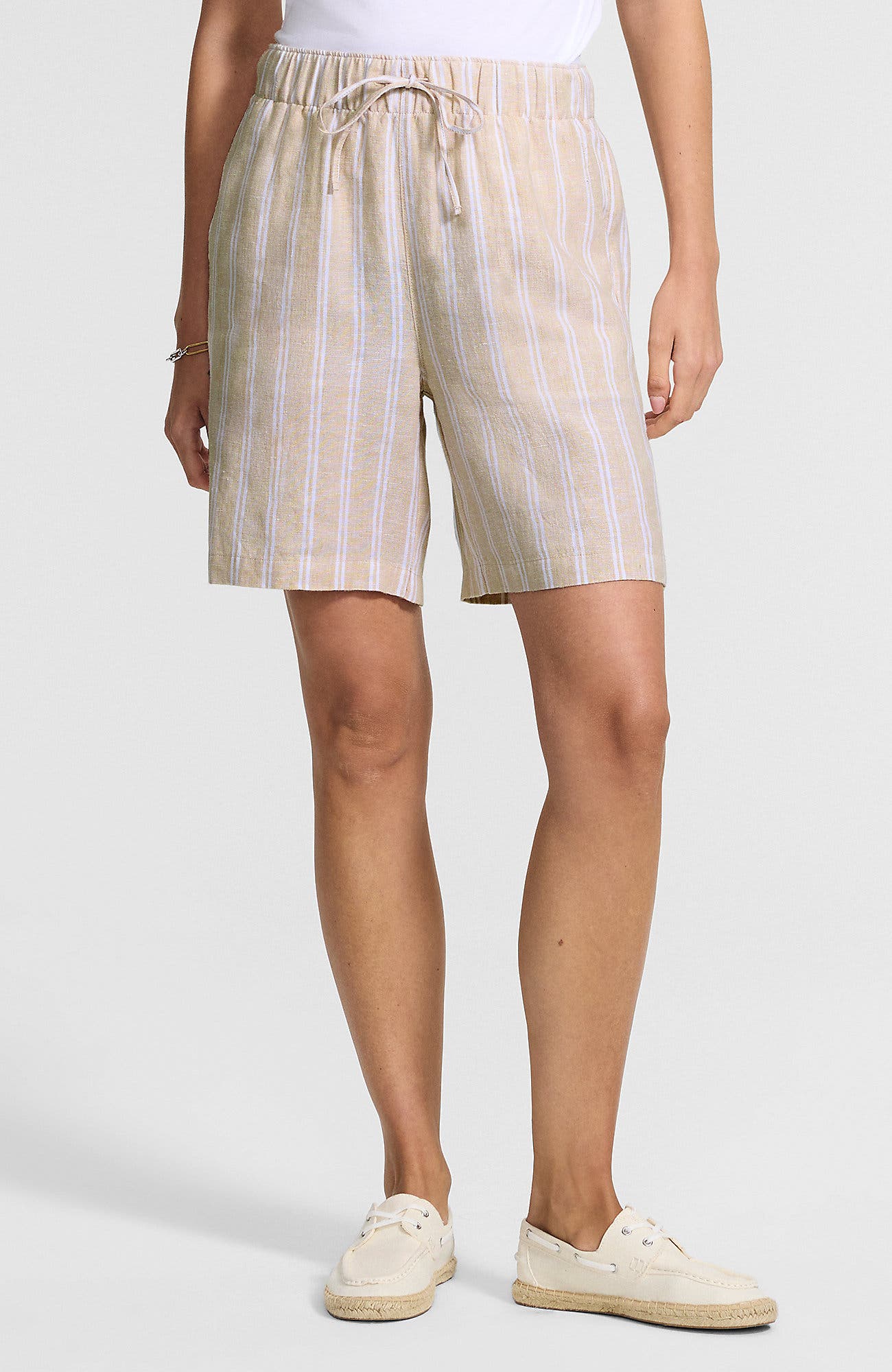 selected Champagne/White Double Stripe