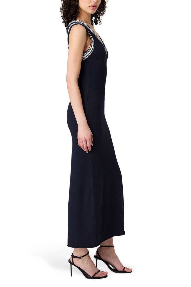 Sage Sleeveless Maxi Sweater Dress, Alternate, color, NAVY-SUMMER WHITE