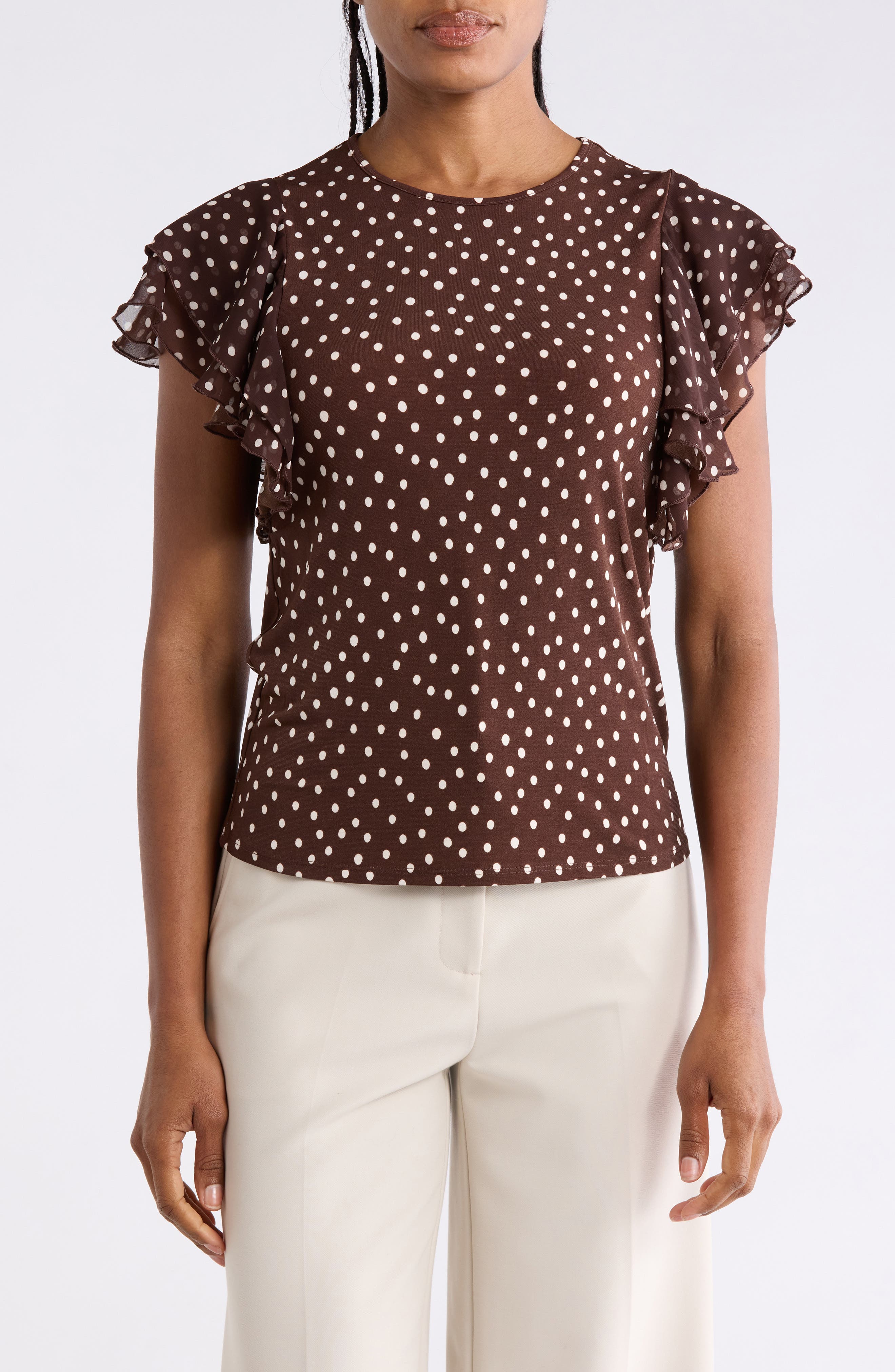 Ruffle Sleeve A-Line Top