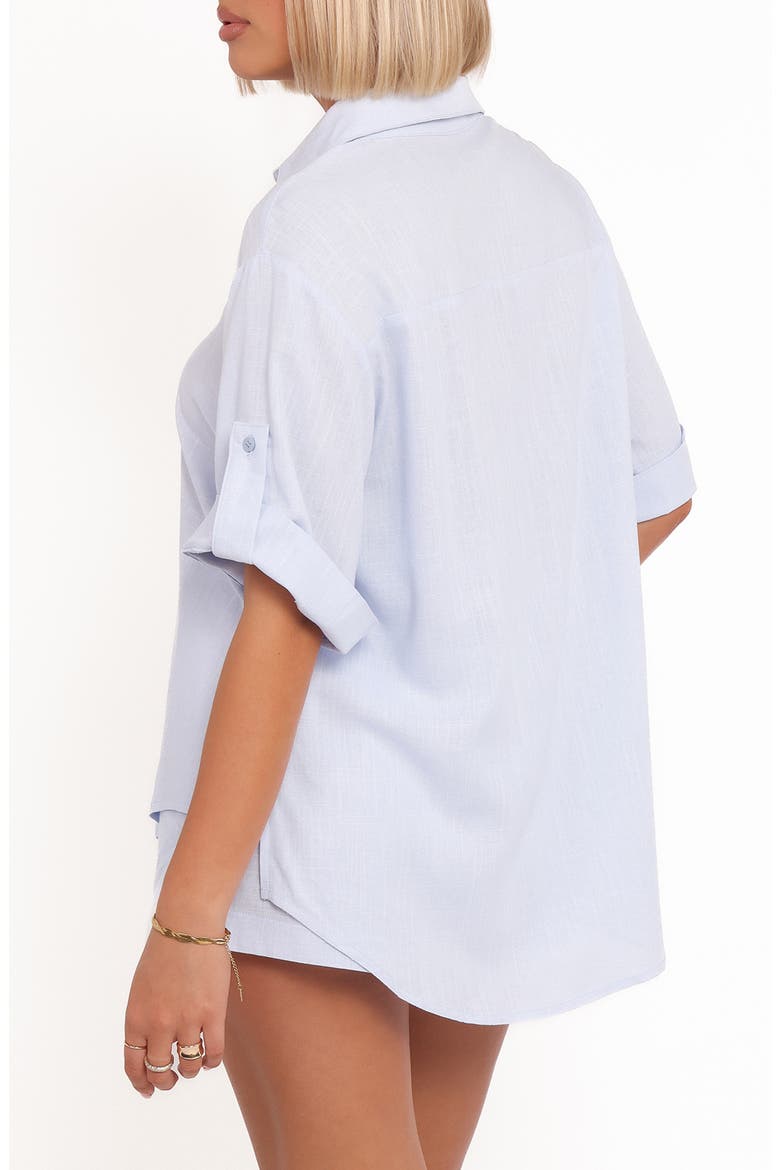 Shelley Roll Tab Cuff Button-Up Shirt, Alternate, color, PALE BLUE