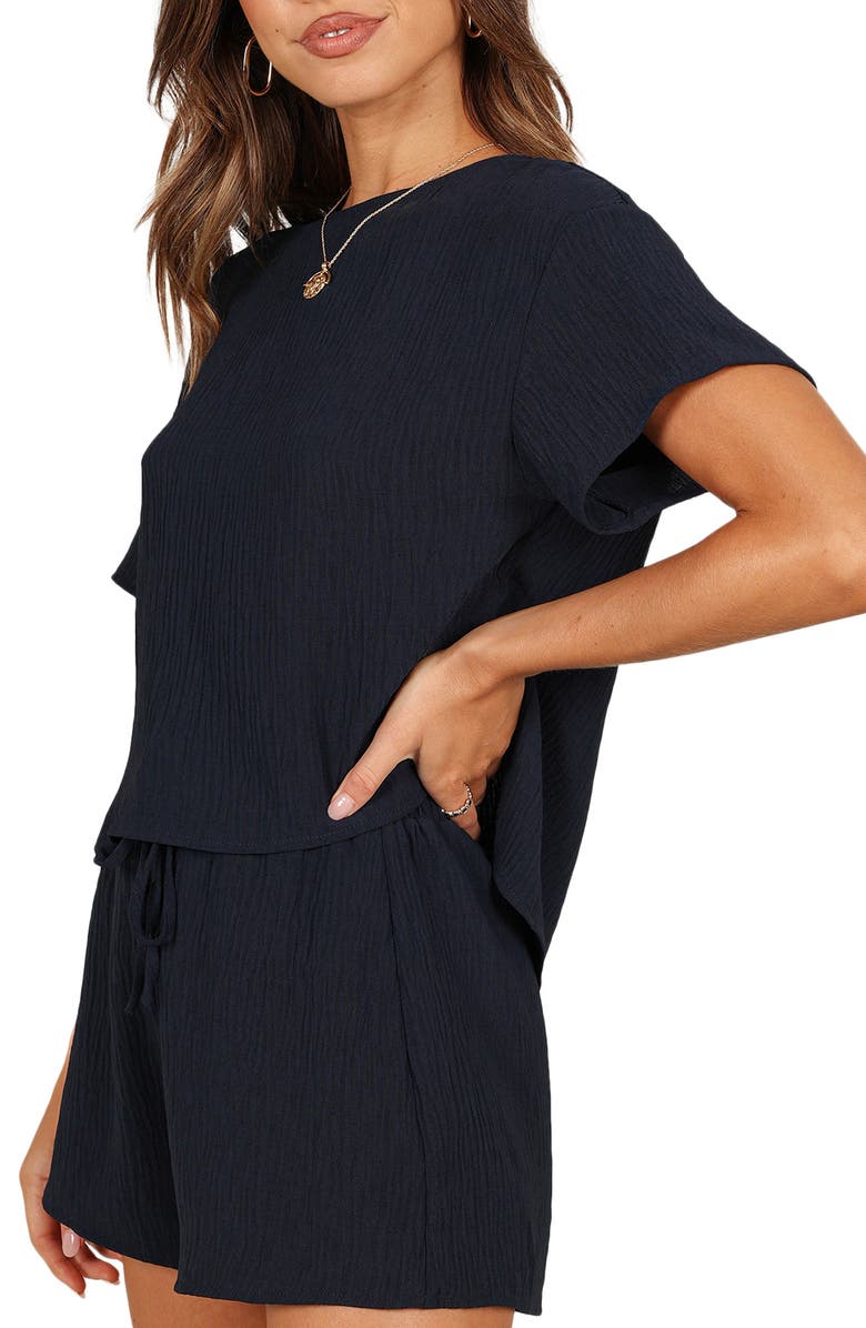 Petal & Pup Ittai T-Shirt & High Waist Shorts Set, Alternate, color, Navy