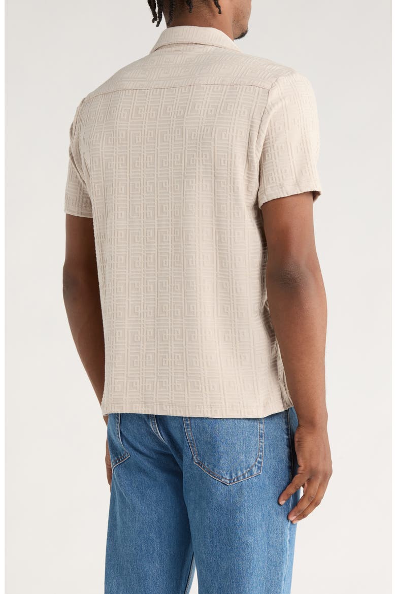 Sand Textured Camp Shirt, Alternate, color, SAND