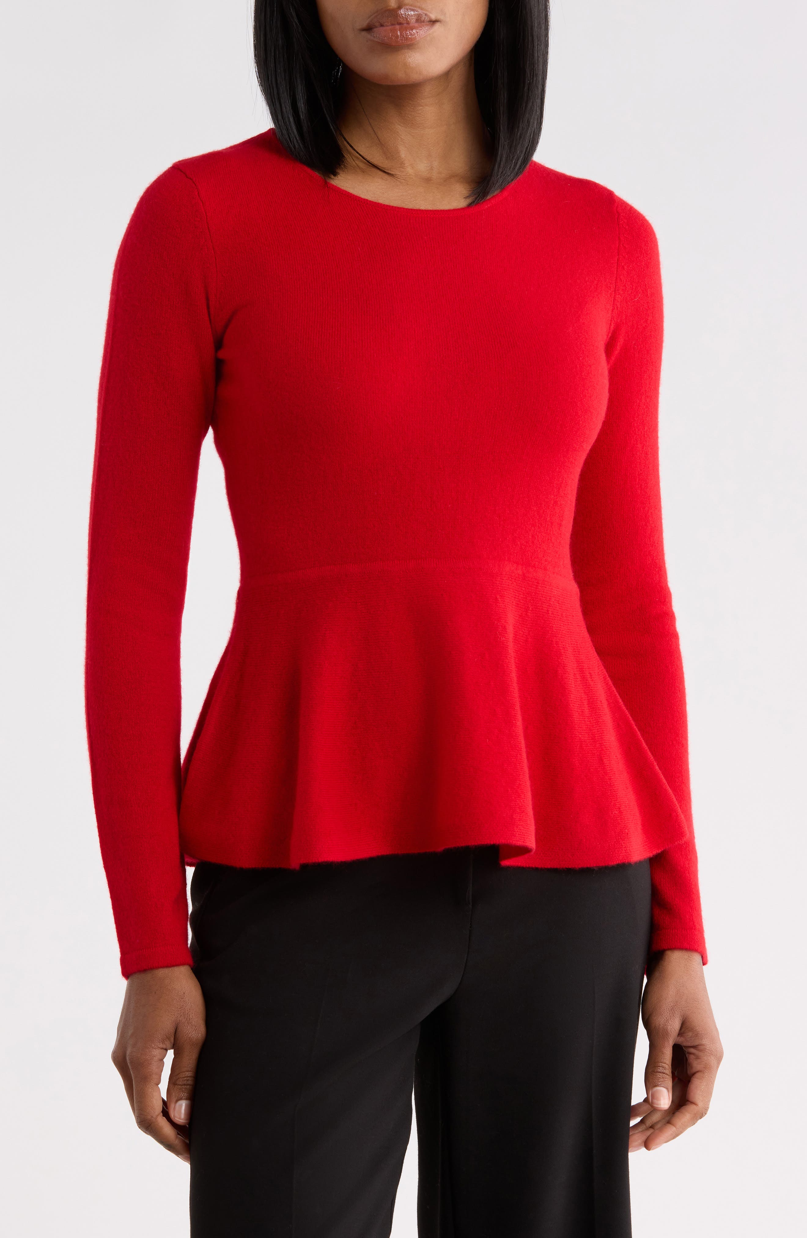 Peplum Cashmere Sweater