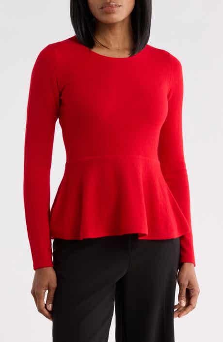 Peplum Cashmere Sweater