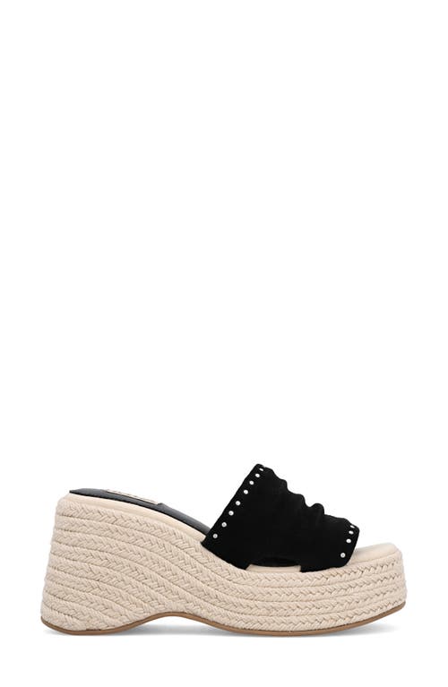 Mia Palmira Platform Wedge Sandal In Black