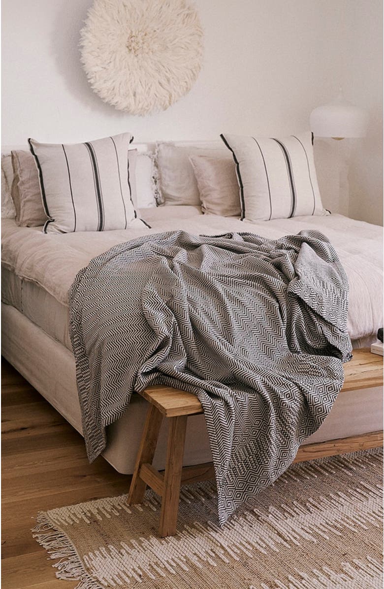 Mungo Bakuba Throw, Alternate, color, Charcoal