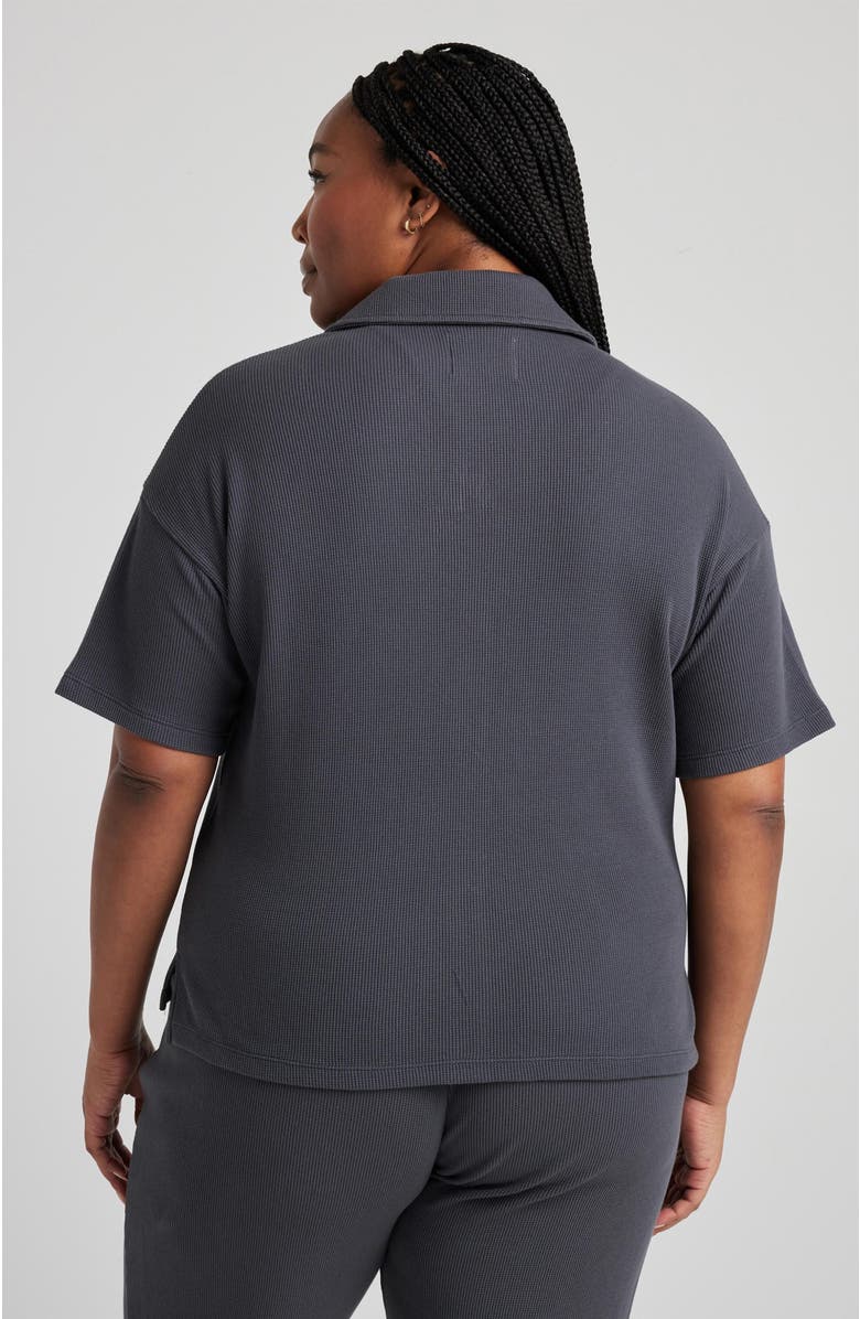 Losano Organic Cotton Button Down Shirt, Alternate, color, Charcoal