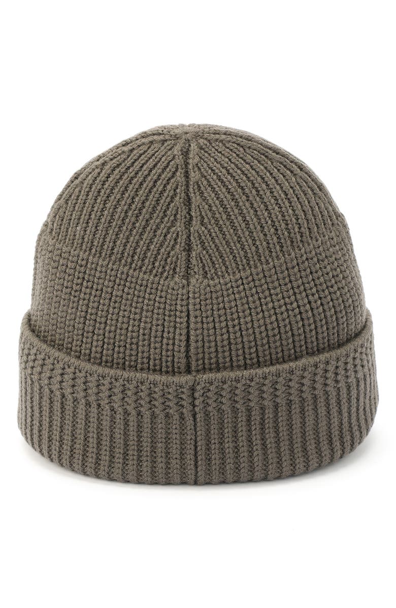 AllSaints Merino Wool Rib Beanie, Alternate, color, March Grey Marl