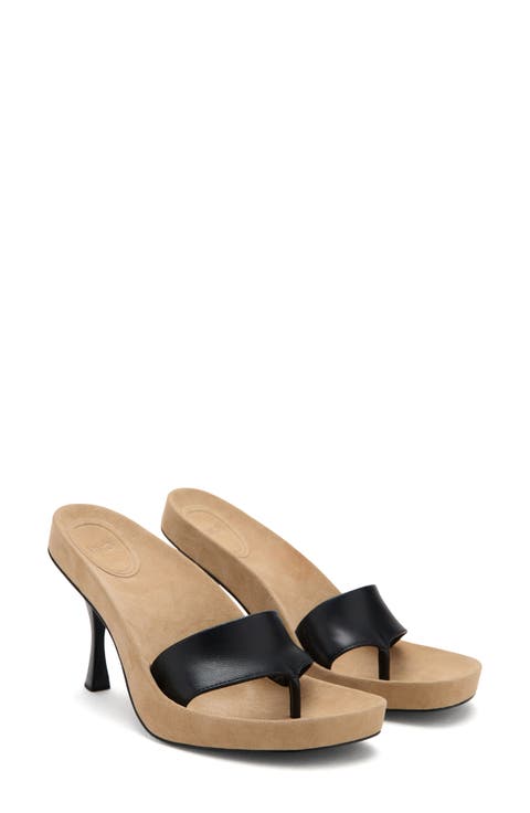 Two Tone Thong Slide Sandal (Women)