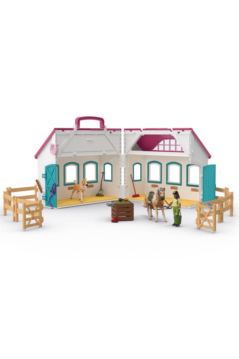 Horse Club Open Stable Litte Horseshoe 60 Piece Set, Main, color, Multicolored