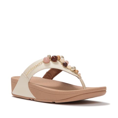 Lulu Beaded Toe-Post Sandals