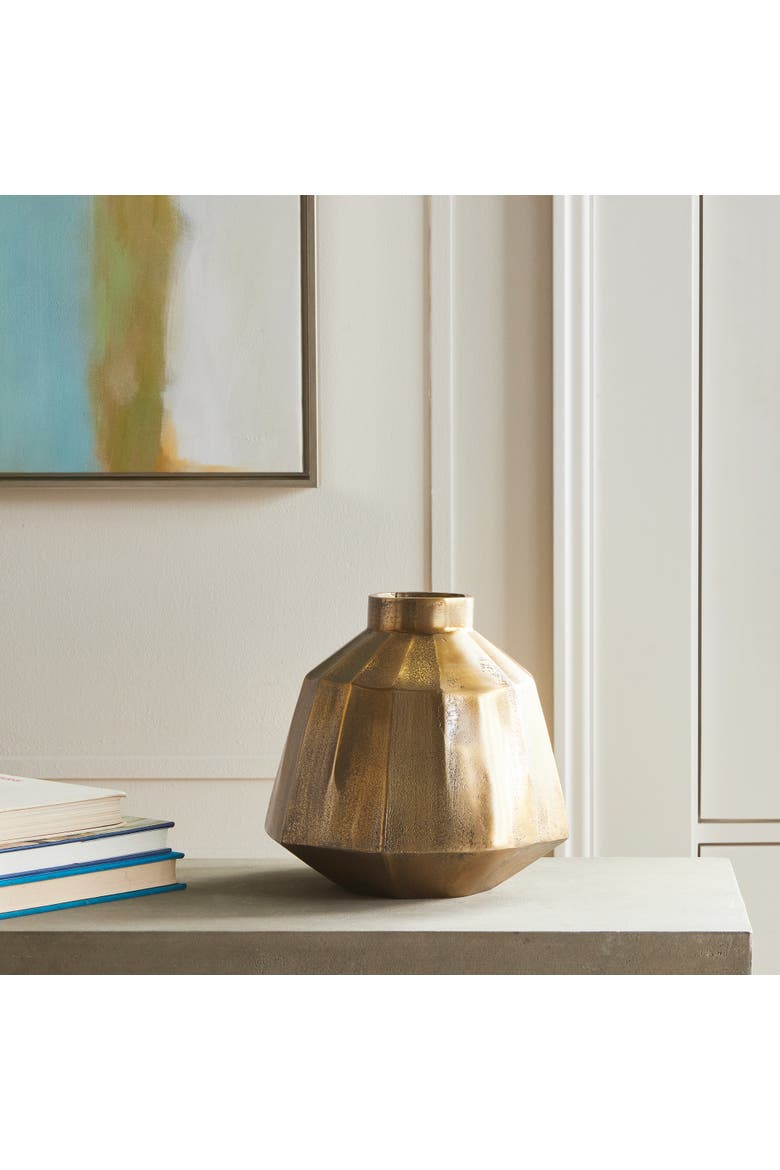 Emery Vase Large, Alternate, color, Gold