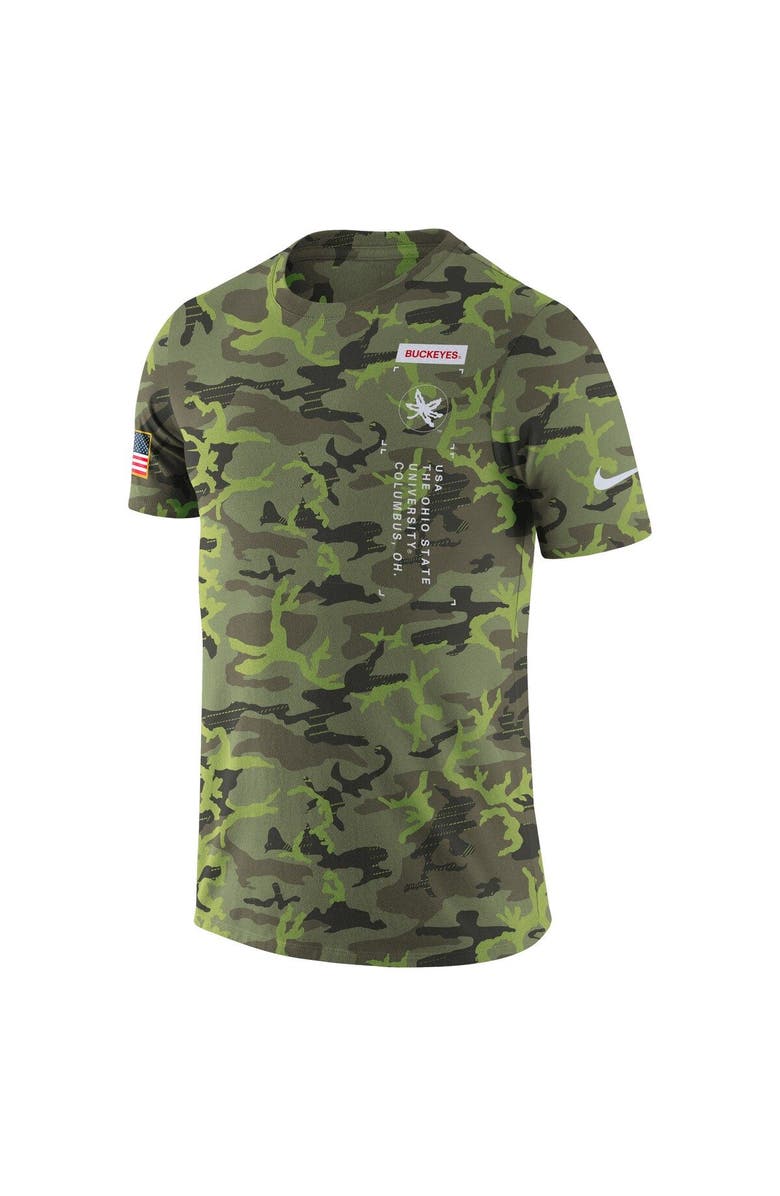 Nike Men's Nike Camo Ohio State Buckeyes Military T-Shirt, Alternate, color, Camo