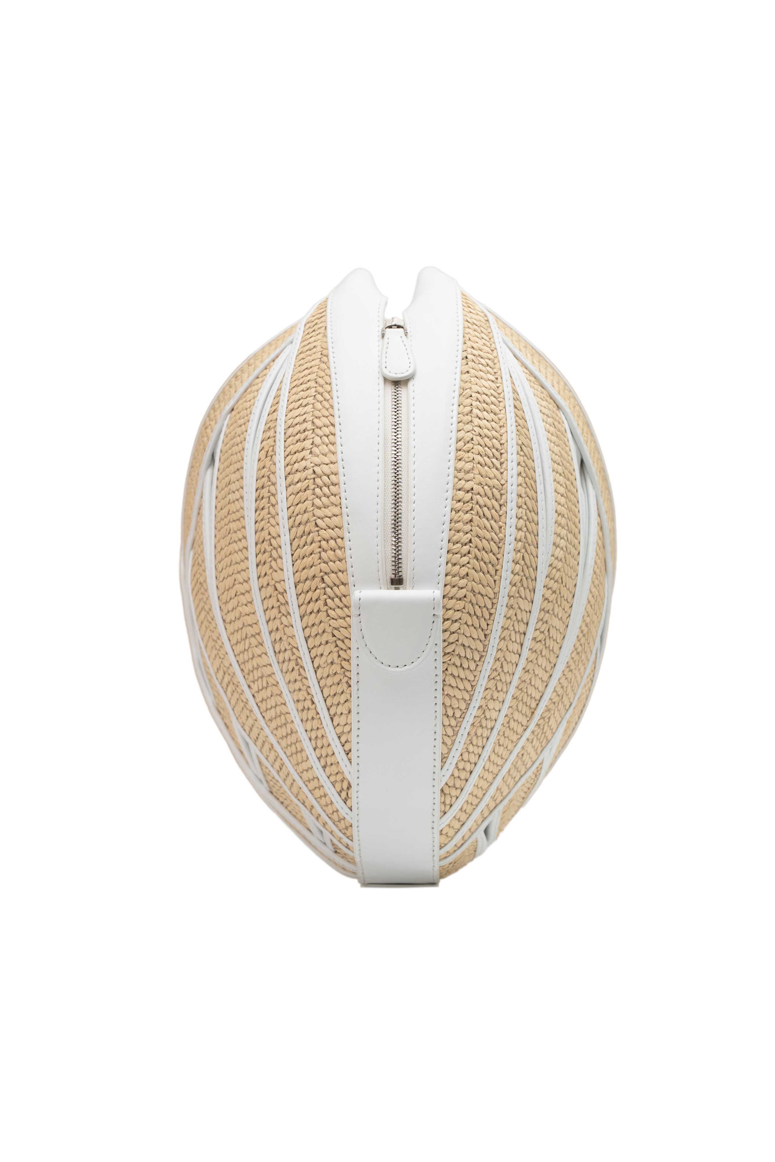 PERRIN PARIS Le Panier Handbag Raphia, Alternate, color, Raphia Beige / White