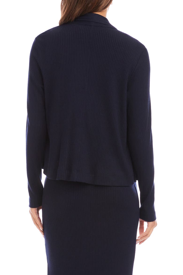 Notch Lapel Rib Jacket, Alternate, color, NAVY