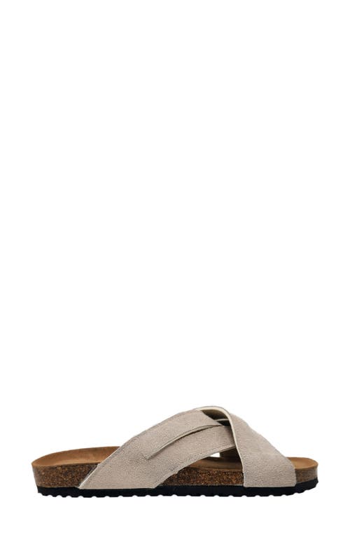 Gaahuu Crisscross Slide Sandal In Tan