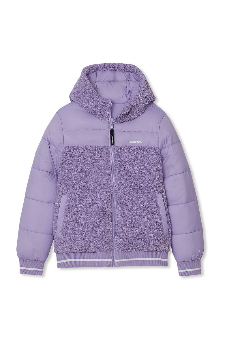 Kids Water Resistant Reversible Jacket, Main, color, Lilac Breeze