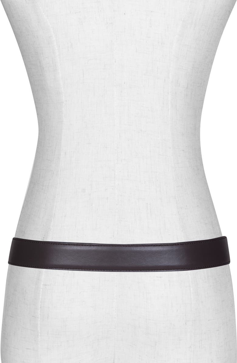 Vince Stitched Leather Belt, Alternate, color, 