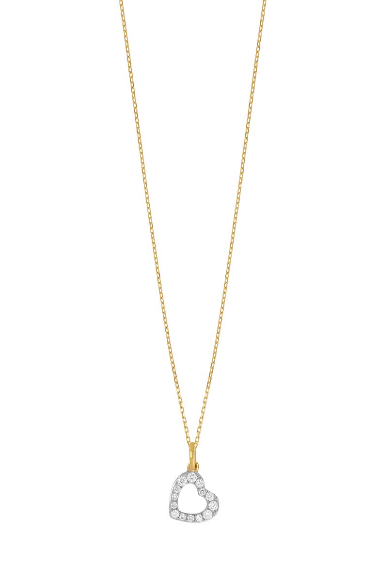 Carrière Jewelry Open Heart Diamond Pendant Necklace - 0.13ct., Main, color, 14K Yellow Gold