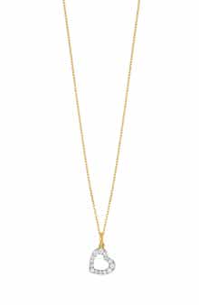 Carrière Jewelry Open Heart Diamond Pendant Necklace - 0.13ct.
