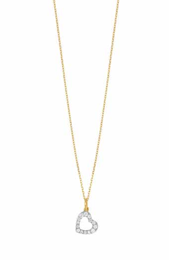 Carrière Jewelry Open Heart Diamond Pendant Necklace - 0.13ct.