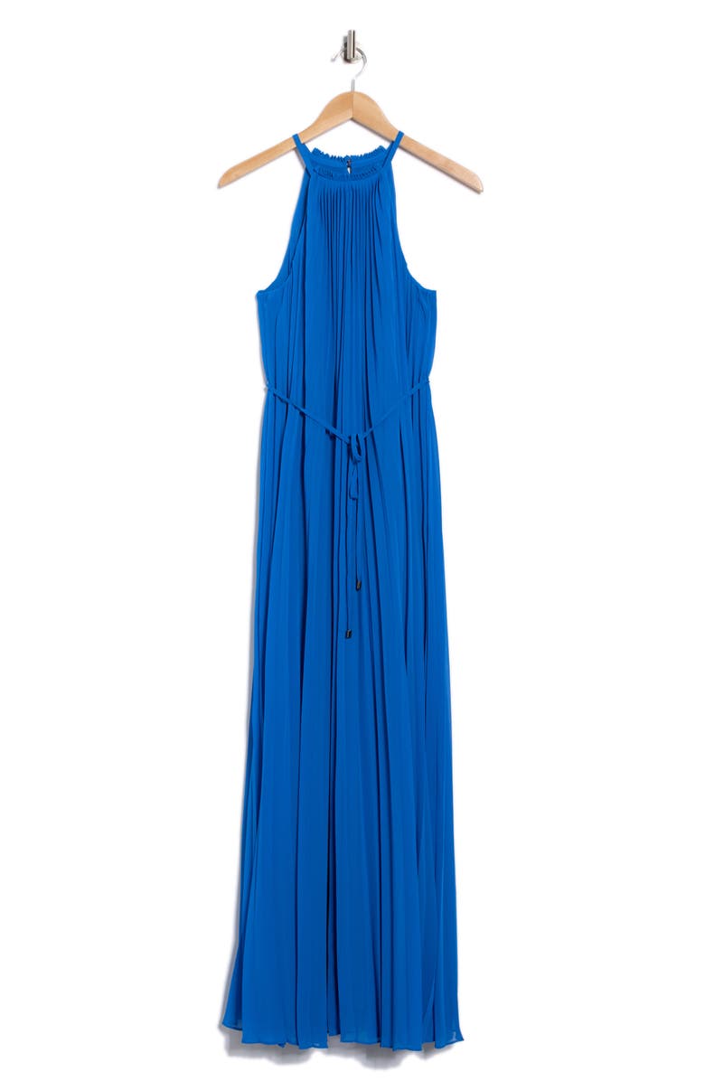 Ted Baker London Helyos Pleated Maxi Halter Dress, Alternate, color, 