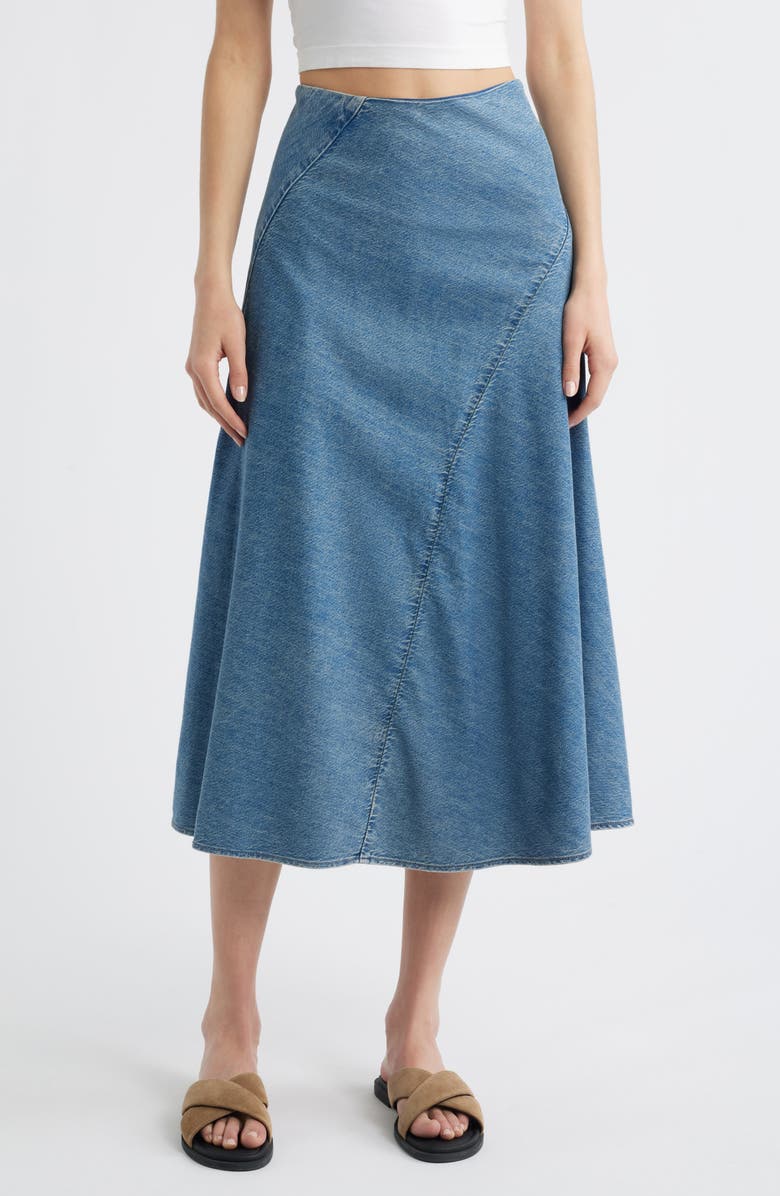 rag & bone Lisbon Denim Midi Skirt, Main, color,