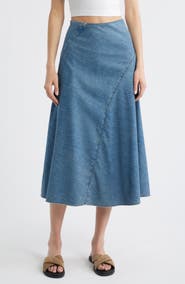 rag & bone Lisbon Denim Midi Skirt
