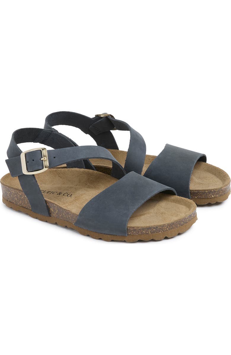 Celtic & Co. Aysmetric Strap Sandal, Alternate, color, Navy