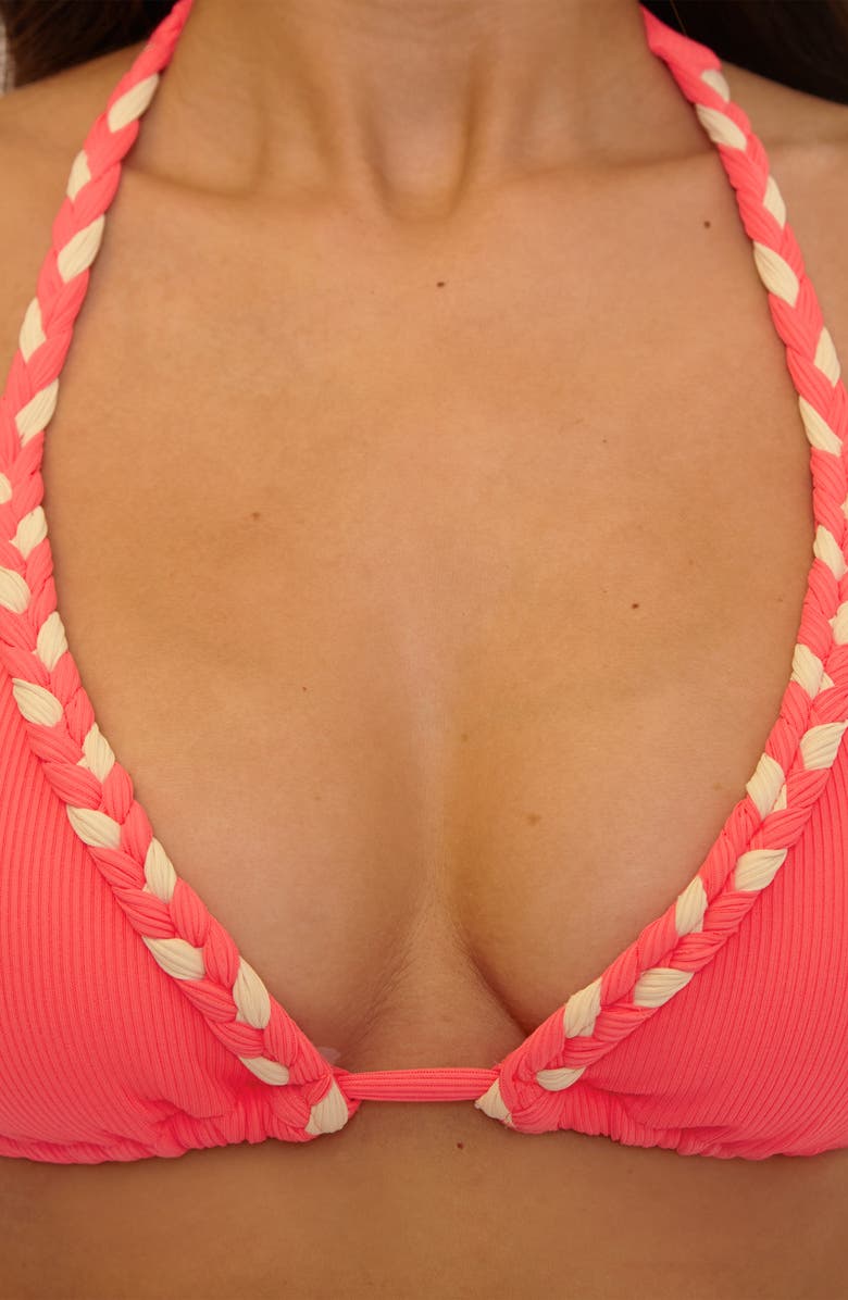 Becca Modern Edge Bikini Top, Alternate, color, Caliente