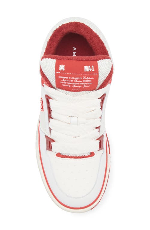 Shop Amiri Ma-1 Platform Sneaker In Red White