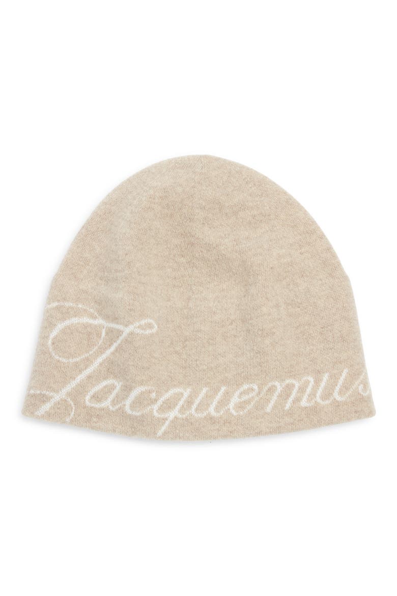 Le Bonnet Atelier Virgin Wool & Cashmere Beanie, Main, color, LIGHT BEIGE