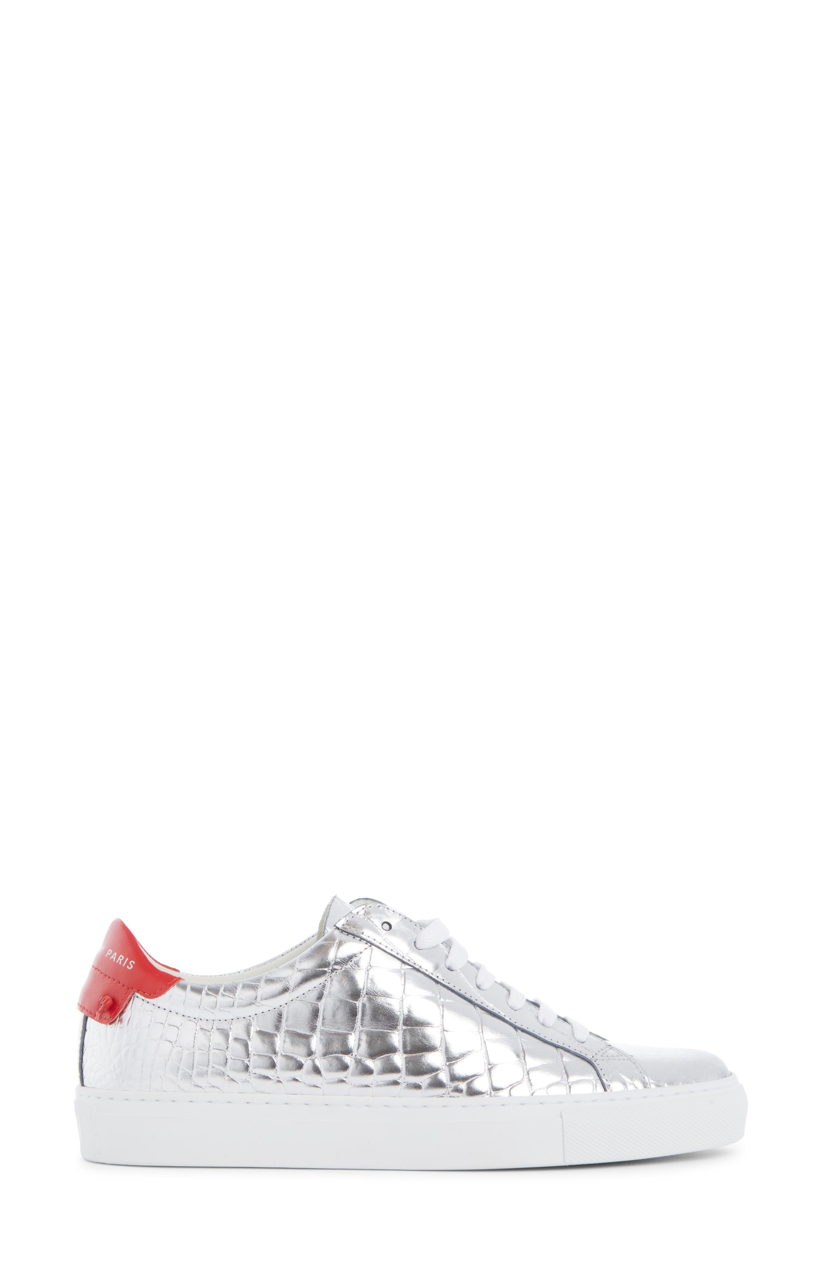 Urban Street Metallic Croc Embossed Sneaker, Alternate, color, RED/ GREY