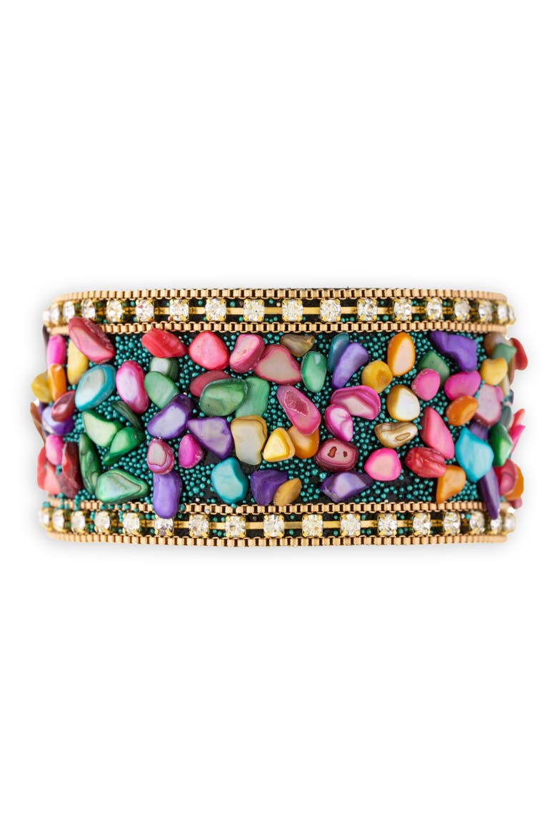 Gravel Beaded Bracelet, Main, color, MULTI